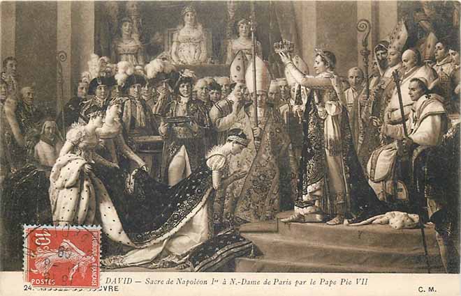 Napoleon Bonaparte consecrated by Pope Pius VII at Notre Dame