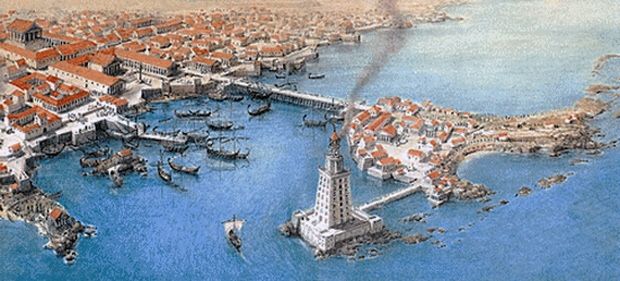 The Pharos lighthouse of Alexandria