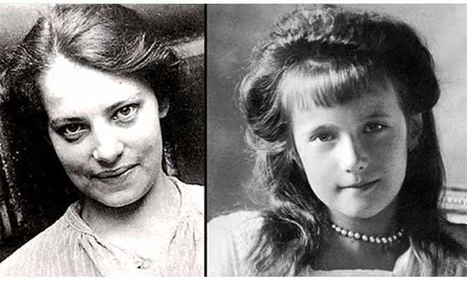 Anna Anderson and young Grand Duchess Anastasia Romanova