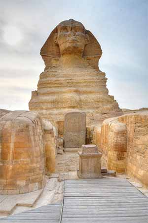 Front view of the Sphinx of Giza