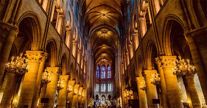 The vault at Notre-Dame de Paris